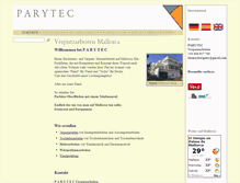 Tablet Screenshot of parytec.com